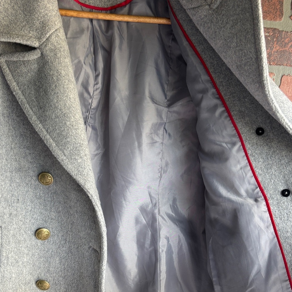 J. Crew Light Gray Double-Breasted Wool Pea Coat - Picture 6 of 7